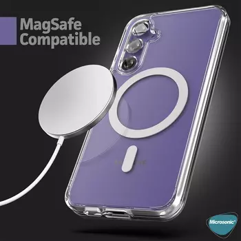 Microsonic Samsung Galaxy S24 Kılıf MagSafe Clear Soft Şeffaf
