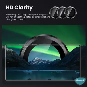 Microsonic Samsung Galaxy S24 Tekli Kamera Lens Koruma Camı Koyu Yeşil