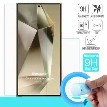 Microsonic Samsung Galaxy S24 Ultra Ön + Arka Nano Cam Ekran Koruyucu