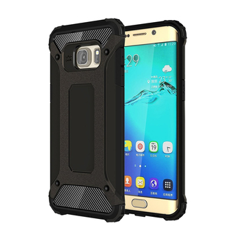 Microsonic Samsung Galaxy S6 Edge Kılıf Rugged Armor Siyah