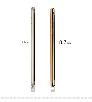 Microsonic Samsung Galaxy S7 Edge Kılıf Skyfall Transparent Clear Rose Gold