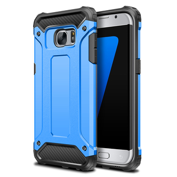Microsonic Samsung Galaxy S7 Edge Kılıf Rugged Armor Mavi