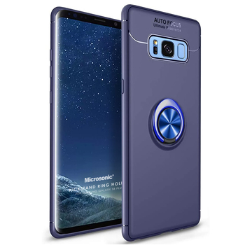 Microsonic Samsung Galaxy S8 Kılıf Kickstand Ring Holder Lacivert Microsonic Samsung Galaxy S8 Kılıf Kickstand Ring Holder Lacivert