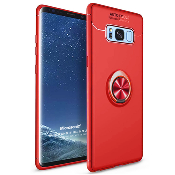 Microsonic Samsung Galaxy S8 Plus Kılıf Kickstand Ring Holder Kırmızı Microsonic Samsung Galaxy S8 Plus Kılıf Kickstand Ring Holder Kırmızı