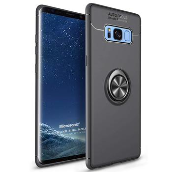 Microsonic Samsung Galaxy S8 Plus Kılıf Kickstand Ring Holder Siyah Microsonic Samsung Galaxy S8 Plus Kılıf Kickstand Ring Holder Siyah