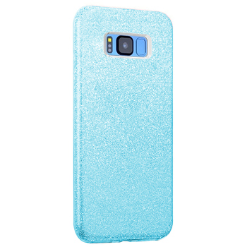 Microsonic Samsung Galaxy S8 Kılıf Sparkle Shiny Mavi