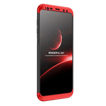 Microsonic Samsung Galaxy S9 Kılıf Double Dip 360 Protective AYS Siyah - Kırmızı