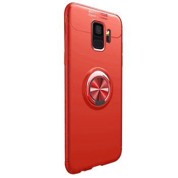 Microsonic Samsung Galaxy S9 Kılıf Kickstand Ring Holder Kırmızı