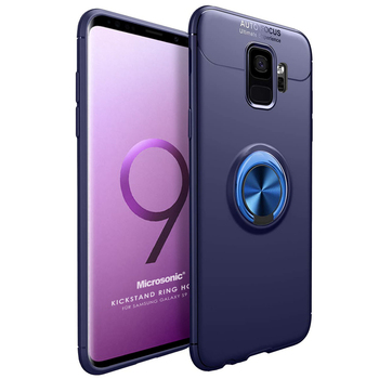 Microsonic Samsung Galaxy S9 Kılıf Kickstand Ring Holder Lacivert Microsonic Samsung Galaxy S9 Kılıf Kickstand Ring Holder Lacivert