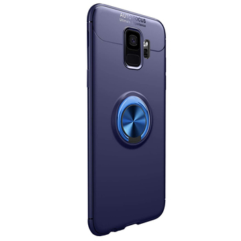 Microsonic Samsung Galaxy S9 Kılıf Kickstand Ring Holder Lacivert