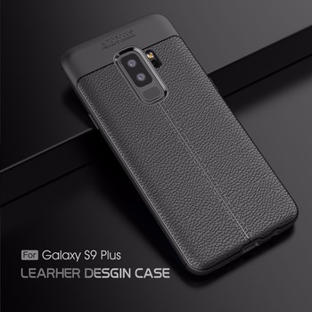 Microsonic Samsung Galaxy S9 Plus Kılıf Deri Dokulu Silikon Siyah