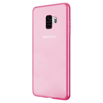 Microsonic Samsung Galaxy S9 Kılıf Transparent Soft Pembe