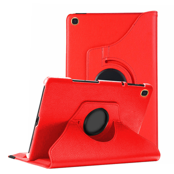 Microsonic Samsung Galaxy Tab A T510 360 Stand Dönerli Kılıf Kırmızı