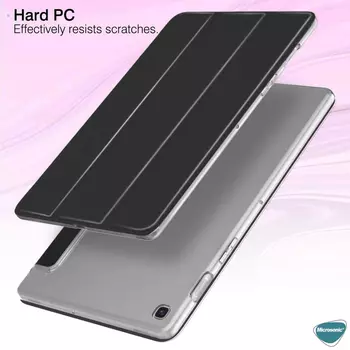 Microsonic Samsung Galaxy Tab A7 Lite T225 Kılıf Slim Translucent Back Smart Cover Kırmızı