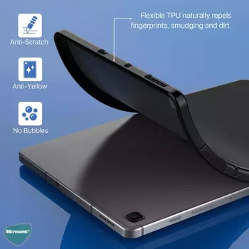 Microsonic Samsung Galaxy Tab A7 Lite T225 Kılıf Transparent Soft Siyah