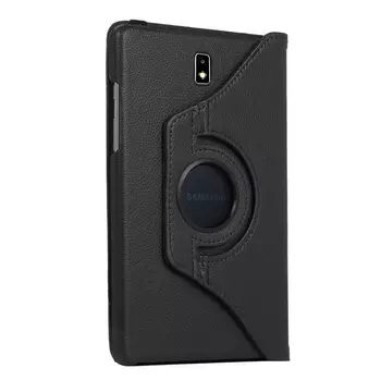 Microsonic  Samsung Galaxy Tab Active2 T390 Kılıf 360 Rotating Stand Deri Siyah