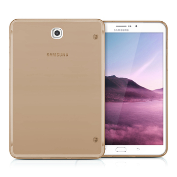Microsonic Samsung Galaxy Tab S2 T715 Kılıf Transparent Soft Gold