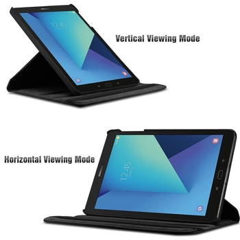 Microsonic Samsung Galaxy Tab S3 9.7'' T820/T825 Kılıf 360 Dönerli Stand Deri Siyah