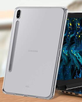 Microsonic Samsung Galaxy Tab S6 T860 Kılıf Transparent Soft Beyaz