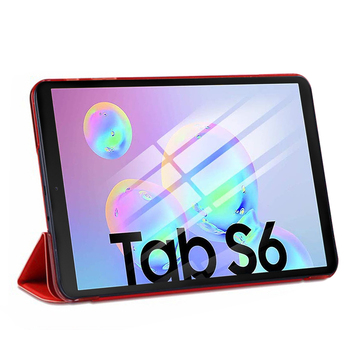 Microsonic Samsung Galaxy Tab S6 T860 Smart Case Kapaklı Kılıf Kırmızı