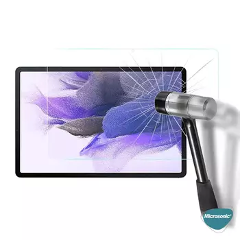 Microsonic Samsung Galaxy Tab S7 FE LTE T737 Tempered Glass Cam Ekran Koruyucu