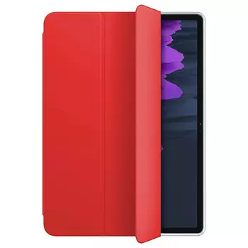 Microsonic Samsung Galaxy Tab S8 Plus X800 Kılıf Slim Translucent Back Smart Cover Kırmızı