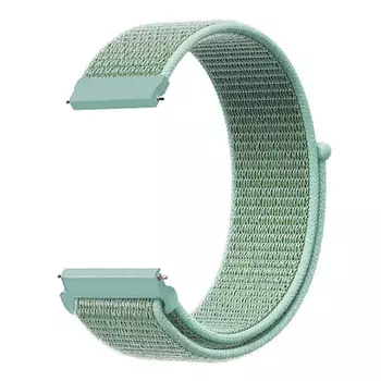 Microsonic Samsung Galaxy Watch 3 41mm Hasırlı Kordon Woven Sport Loop Mint Yeşili