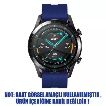 Microsonic Samsung Galaxy Watch 3 41mm Kordon, Silicone RapidBands Lacivert