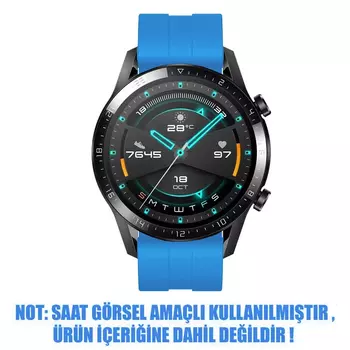 Microsonic Samsung Galaxy Watch 3 41mm Kordon, Silicone RapidBands Mavi