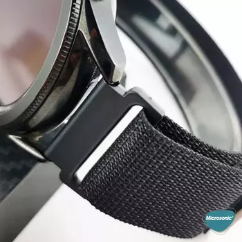 Microsonic Samsung Galaxy Watch 3 45mm Kordon Alpine Loop Siyah