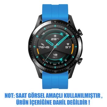 Microsonic Samsung Galaxy Watch 3 45mm Silicone Rapid Bands Kordon Mavi