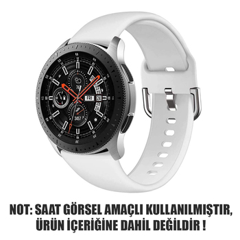 Microsonic Samsung Galaxy Watch 3 45mm Silikon Kordon Beyaz