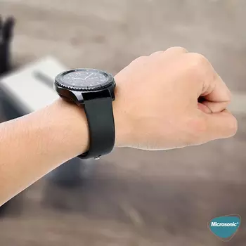 Microsonic Samsung Galaxy Watch 4 40mm Silicone Sport Band Beyaz