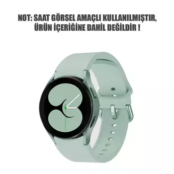 Microsonic Samsung Galaxy Watch 4 44mm Kordon Solid Silicone Band Açık Yeşil