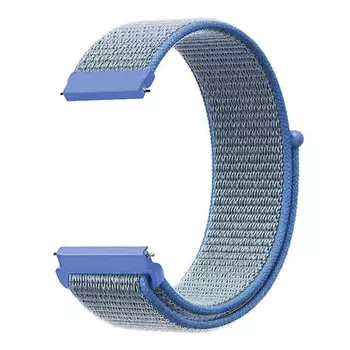 Microsonic Samsung Galaxy Watch 4 Classic 46mm Hasırlı Kordon Woven Sport Loop Mavi
