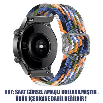Microsonic Samsung Galaxy Watch 42mm Kordon Braided Loop Band Renkli