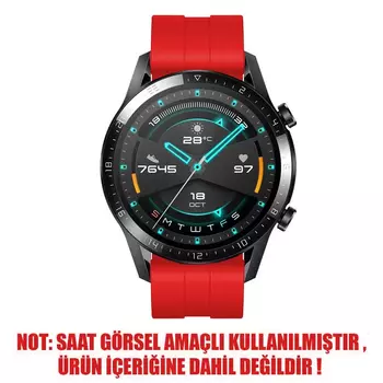 Microsonic Samsung Galaxy Watch 42mm Kordon, Silicone RapidBands Kırmızı