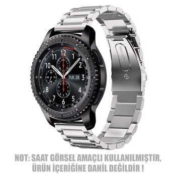 Microsonic Samsung Galaxy Watch 42mm Metal Stainless Steel Kordon Gümüş