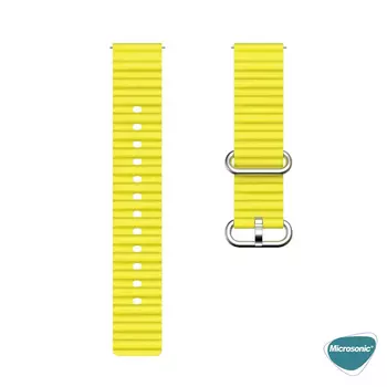 Microsonic Samsung Galaxy Watch 46mm Kordon Ocean Band Sarı