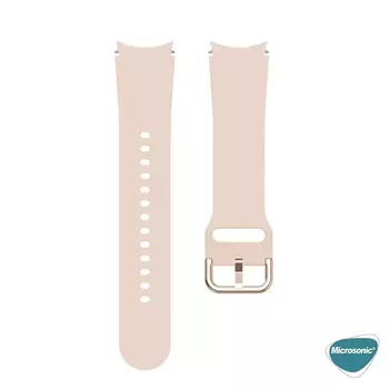 Microsonic Samsung Galaxy Watch 5 40mm Kordon Solid Silicone Band Beyaz