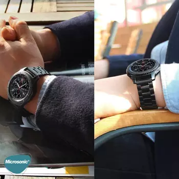 Microsonic Samsung Galaxy Watch 5 Pro 45mm Metal Stainless Steel Kordon Siyah