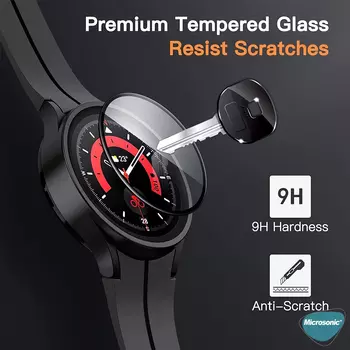 Microsonic Samsung Galaxy Watch 5 Pro 45mm Tam Kaplayan Nano Cam Ekran Koruyucu Siyah