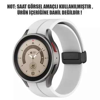 Microsonic Samsung Galaxy Watch 6 40mm Kordon Ribbon Line Beyaz