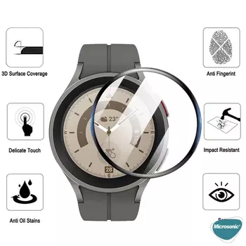 Microsonic Samsung Galaxy Watch 6 40mm Tam Kaplayan Nano Cam Ekran Koruyucu Siyah