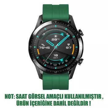 Microsonic Samsung Galaxy Watch Active 2 40mm Kordon, Silicone RapidBands Koyu Yeşil