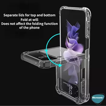 Microsonic Samsung Galaxy Z Flip 3 Kılıf MagSafe Clear Soft Şeffaf