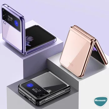 Microsonic Samsung Galaxy Z Flip 4 Kılıf Shell Platinum Mor