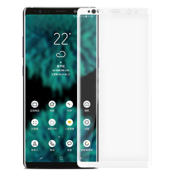 Microsonic Samsung Note 9 Kavisli Temperli Cam Ekran Koruyucu Film Beyaz