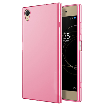 Microsonic Sony Xperia XA1 Plus Kılıf Transparent Soft Pembe