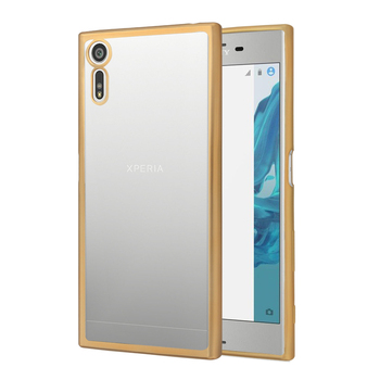 Microsonic Sony Xperia XZ Kılıf Skyfall Transparent Clear Gold Microsonic Sony Xperia XZ Kılıf Skyfall Transparent Clear Gold